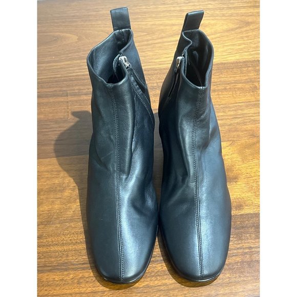 Everlane The Day Ankle Boots in Black Leather Womens Italy Booties - Picture 6 of 16